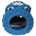 Hand Knit “Fred the Frog” Chunky Yarn Pet Cave