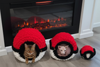 HAND KNIT "POKE BALL" PET CAVE