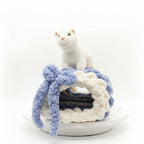 Chunky Chenille Hand Knit Small Pet Tunnel