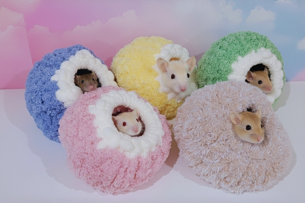 Hand Knit Tiny Cozy Pet Nest Cave