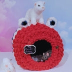Hand Knit “Purr-Psi” the Pet Cave