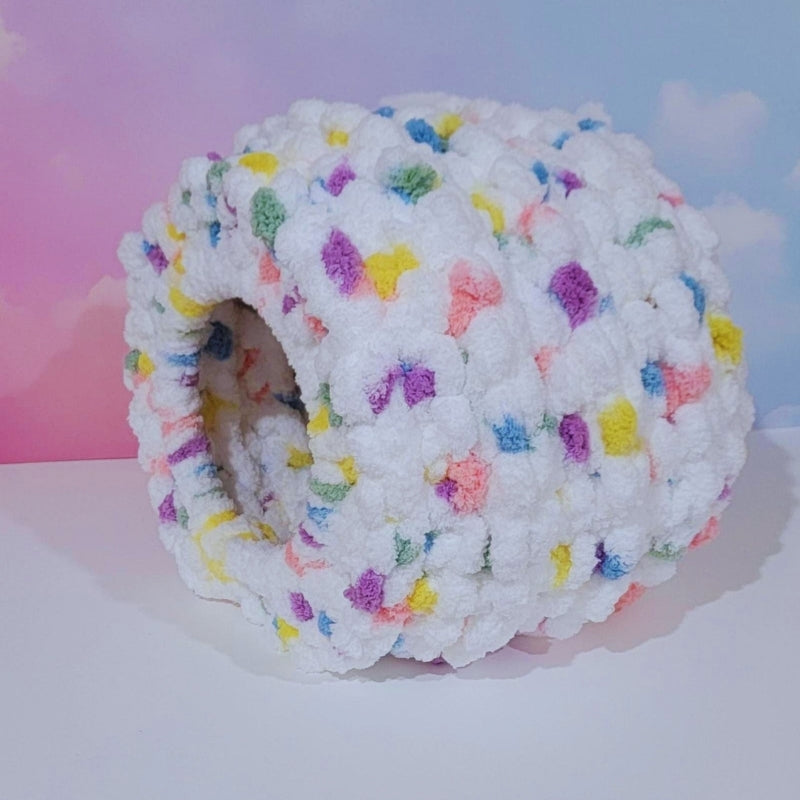 Rainbow Hand Knit Pet Cave