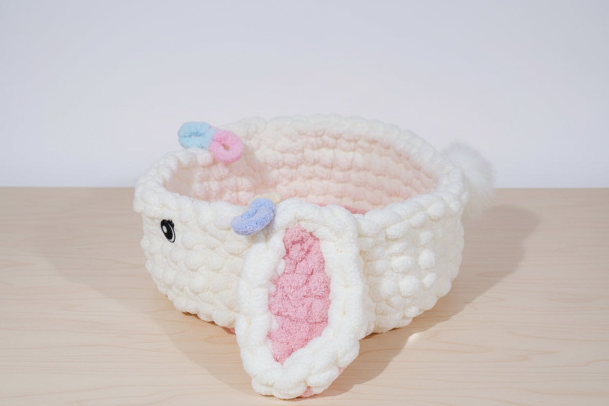 Hand Knit “Bunny” Pet Bed