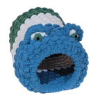 Hand Knit “Fred the Frog” Chunky Yarn Pet Cave