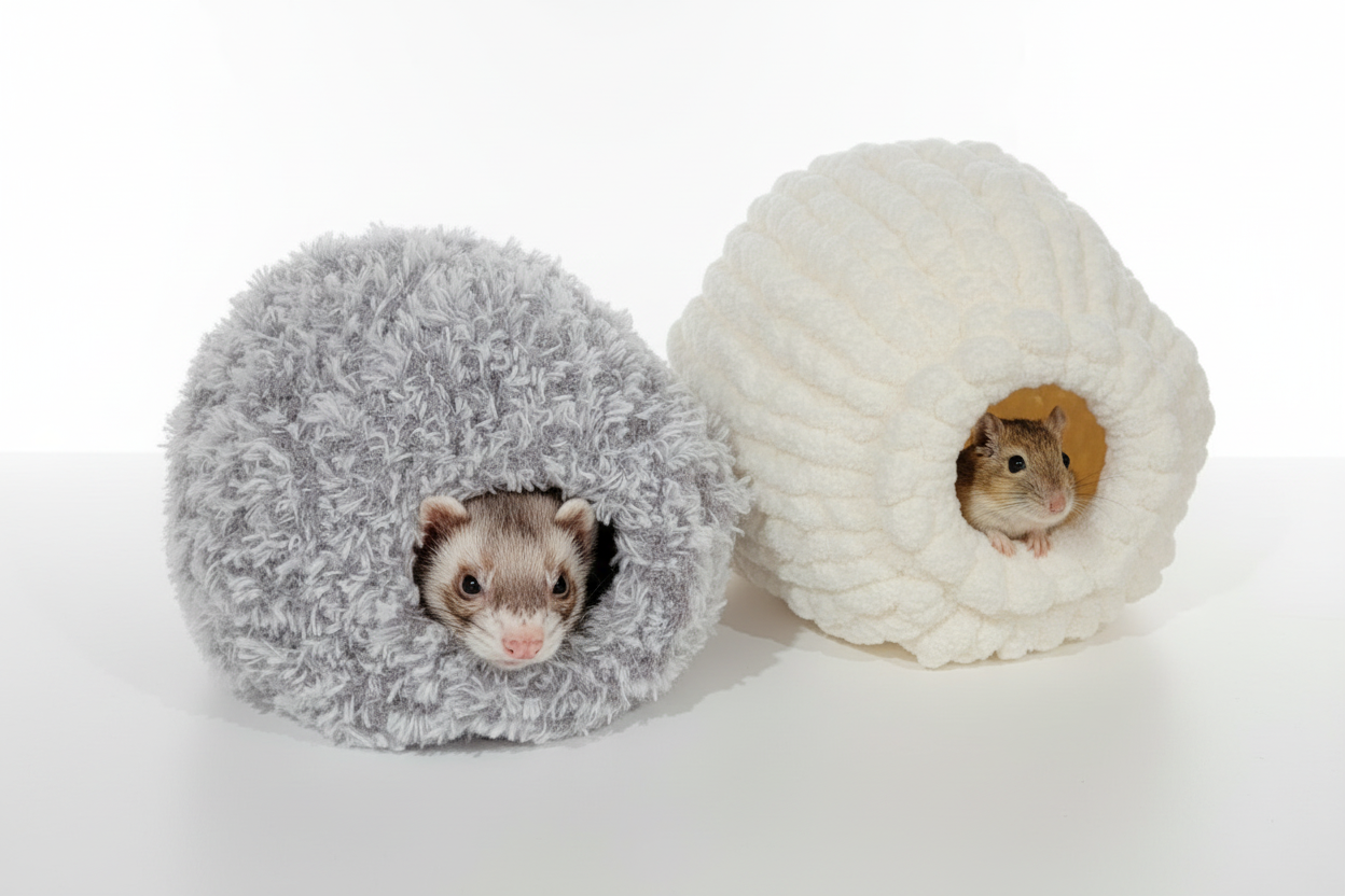 Hand Knit Cozy Small Pet Cave
