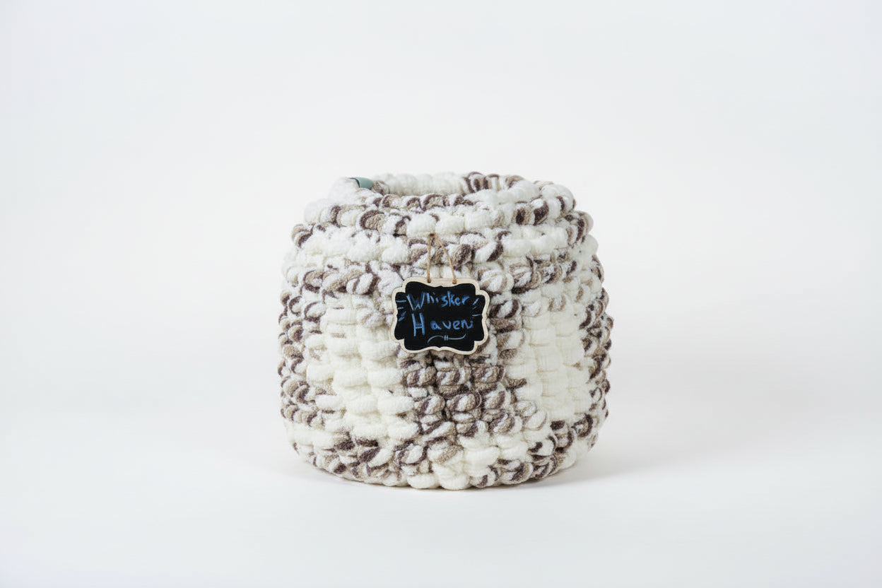 Hand Knit “Whisker Haven” Pet Cave