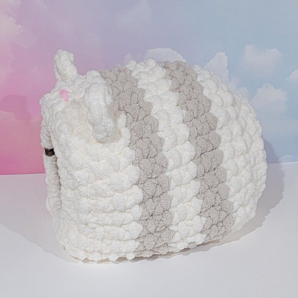 Hand Knit “Chunk the Mouse” Pet Tunnel