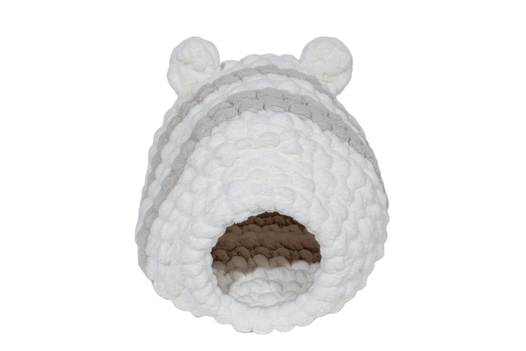 Hand Knit “Chunk the Mouse” Pet Tunnel