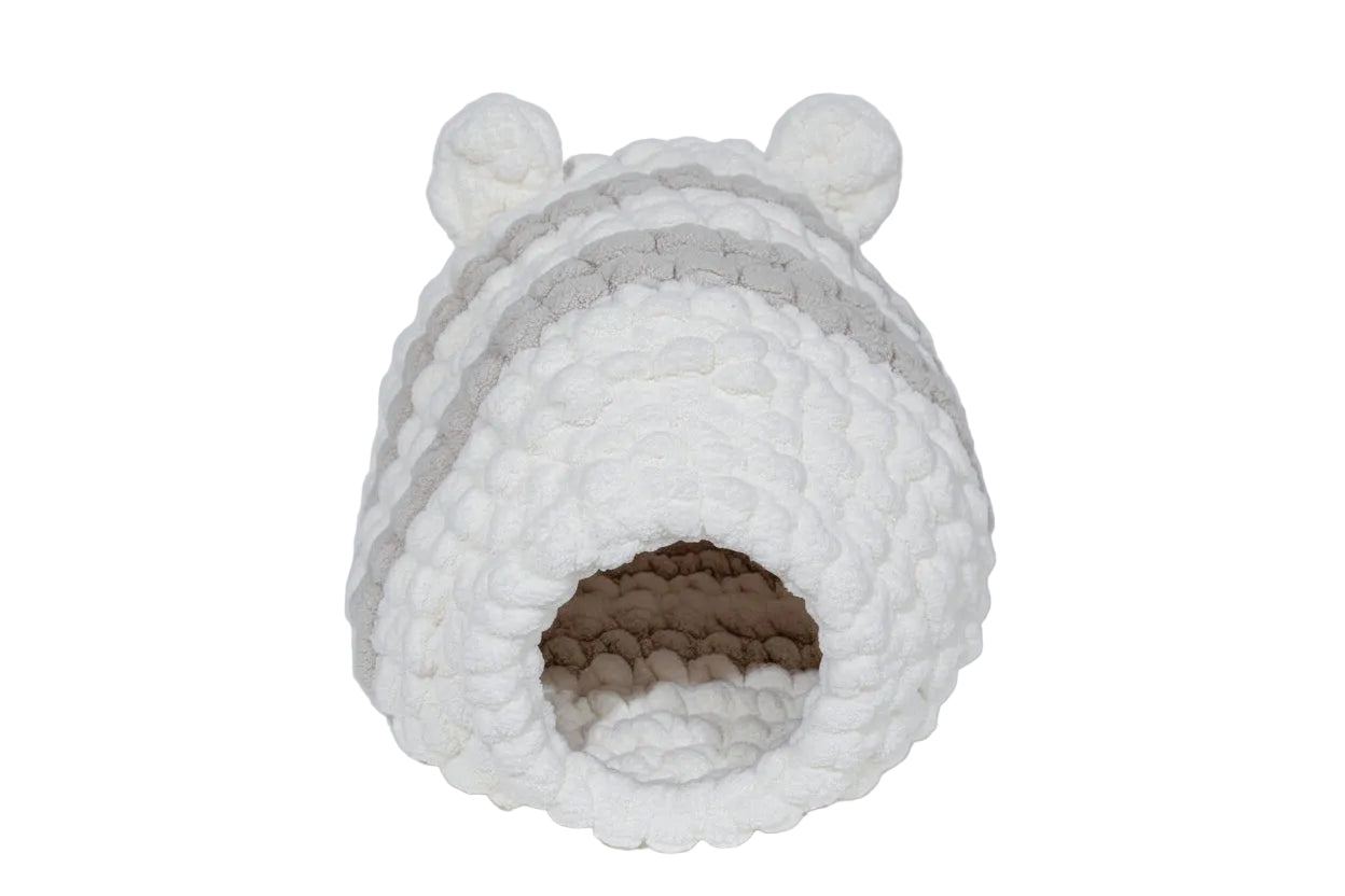 Hand Knit “Chunk the Mouse” Pet Tunnel