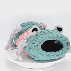 Chunky Hand Knit Small Frog Pet Cave  Handmade