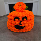 Chunky Hand Knit Pumpkin Pet Bed — Handmade Cozy Nest for Ferrets & Small Pets