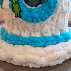 Chunky Hand Knit UFO Pet Cave — Handmade Novelty Bed for Ferrets & Small Pets