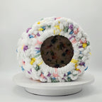 Chunky Hand Knit Rainbow Cat Cave — Handmade Pet Bed