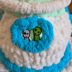 Chunky Hand Knit UFO Pet Cave — Handmade Novelty Bed for Ferrets & Small Pets