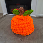 Chunky Hand Knit Pumpkin Pet Bed — Handmade Cozy Nest for Ferrets & Small Pets