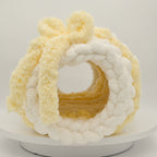 Chunky Chenille Hand Knit Ferret Tunnel — Metal Hoop Ring