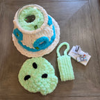 Chunky Hand Knit UFO Pet Cave — Handmade Novelty Bed for Ferrets & Small Pets