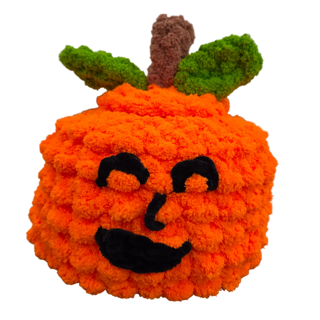 Chunky Hand Knit Pumpkin Pet Bed — Handmade Cozy Nest for Ferrets & Small Pets