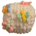 Over-The-Rainbow Chunky Hand Knit Pet Cave & Pillow Insert — Handmade Bed for Small Pets