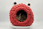 Chunky Hand Knit Cat Cave — Purr-Psi — Handmade Pet Bed